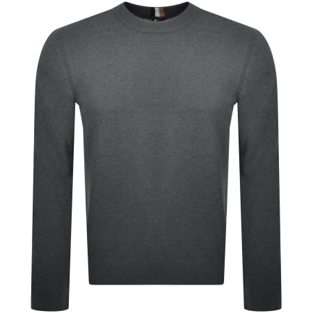 BOSS Leno P Knit Jumper Grey | Mainline Menswear United States